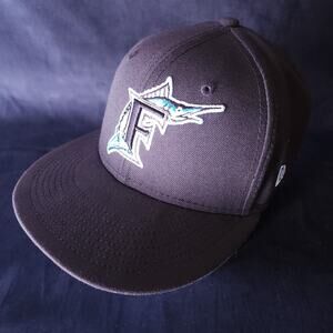 Florida Marlins MLB New Era Cloud Under World Series 2003 Fitted Hat Black Sz 7